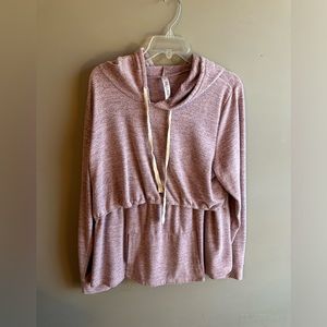 COPY - Latched mama 2x lightweight pink gray breastfeeding nursing hoodie